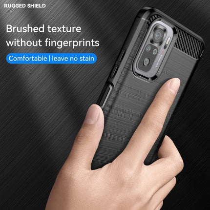 For Xiaomi Poco M5s Brushed Texture Carbon Fiber TPU Phone Case, For Xiaomi Poco M5s