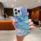 For iPhone 11 Pro Max / Blue Purple flowers1