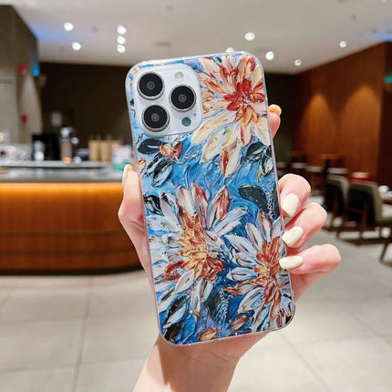 Gold Foil Oil Painting Epoxy TPU Phone Case, For iPhone 11 Pro Max, For iPhone 11 Pro, For iPhone 11