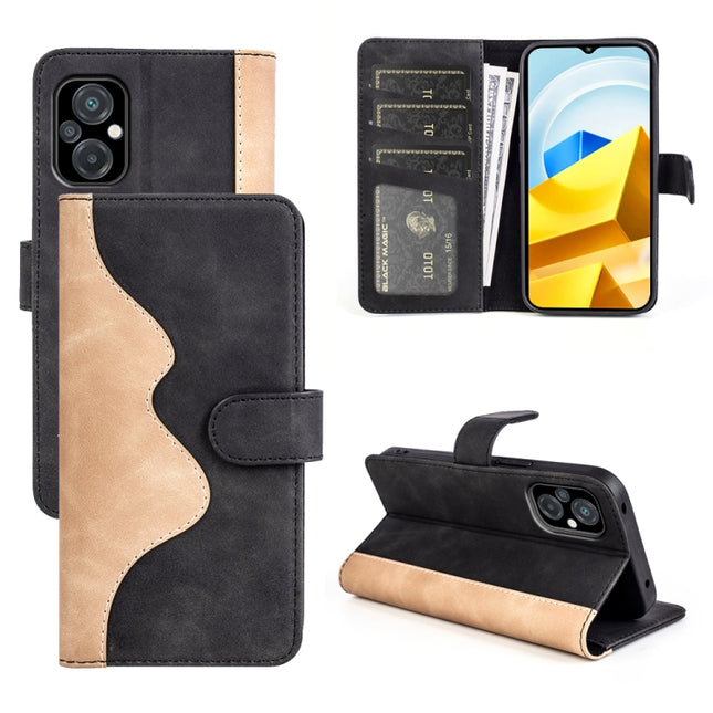 For Xiaomi Poco M5 4G Stitching Horizontal Flip Leather Phone Case, For Xiaomi Poco M5 4G