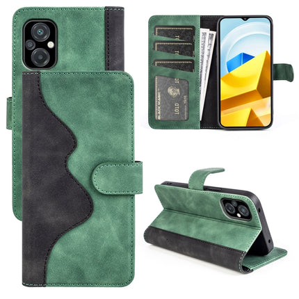For Xiaomi Poco M5 4G Stitching Horizontal Flip Leather Phone Case, For Xiaomi Poco M5 4G
