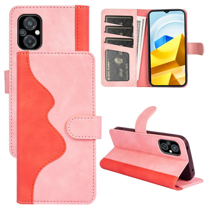 For Xiaomi Poco M5 4G Stitching Horizontal Flip Leather Phone Case, For Xiaomi Poco M5 4G