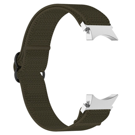 Nylon Stretch Black Buckle Watch Band, For Samsung Galaxy Watch 5 Pro 45mm, For Samsung Galaxy Watch 5 44mm, For Samsung Galaxy Watch 5 40mm, For Samsung Galaxy Watch 4 44mm
