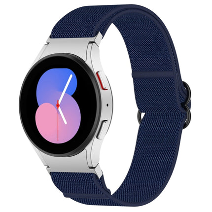 Nylon Stretch Black Buckle Watch Band, For Samsung Galaxy Watch 5 Pro 45mm, For Samsung Galaxy Watch 5 44mm, For Samsung Galaxy Watch 5 40mm, For Samsung Galaxy Watch 4 44mm