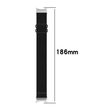 Nylon Stretch Black Buckle Watch Band, For Samsung Galaxy Watch 5 Pro 45mm, For Samsung Galaxy Watch 5 44mm, For Samsung Galaxy Watch 5 40mm, For Samsung Galaxy Watch 4 44mm