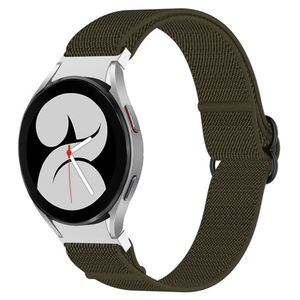 Nylon Stretch Black Buckle Watch Band, For Samsung Galaxy Watch 5 Pro 45mm, For Samsung Galaxy Watch 5 44mm, For Samsung Galaxy Watch 5 40mm, For Samsung Galaxy Watch 4 44mm