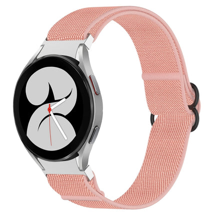 Nylon Stretch Black Buckle Watch Band, For Samsung Galaxy Watch 5 Pro 45mm, For Samsung Galaxy Watch 5 44mm, For Samsung Galaxy Watch 5 40mm, For Samsung Galaxy Watch 4 44mm