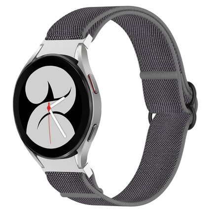 Nylon Stretch Black Buckle Watch Band, For Samsung Galaxy Watch 5 Pro 45mm, For Samsung Galaxy Watch 5 44mm, For Samsung Galaxy Watch 5 40mm, For Samsung Galaxy Watch 4 44mm