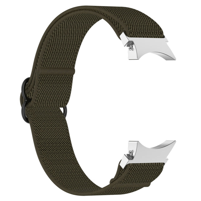 Nylon Stretch Black Buckle Watch Band, For Samsung Galaxy Watch 4 40mm, For Samsung Galaxy Watch 4 Classic 42mm, For Samsung Galaxy Watch 4 Classic 46mm, For Samsung Galaxy Watch 3 41mm