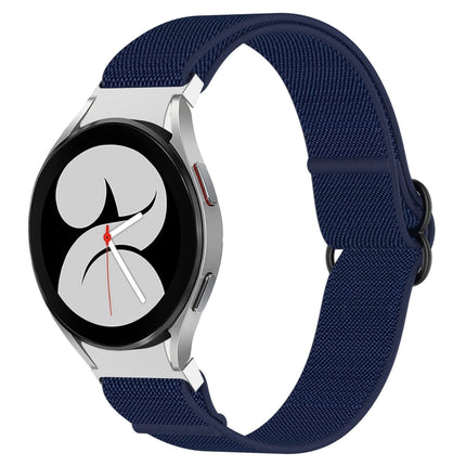Nylon Stretch Black Buckle Watch Band, For Samsung Galaxy Watch 4 40mm, For Samsung Galaxy Watch 4 Classic 42mm, For Samsung Galaxy Watch 4 Classic 46mm, For Samsung Galaxy Watch 3 41mm