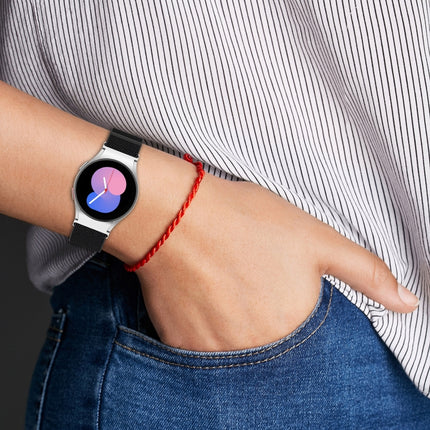 Nylon Stretch Black Buckle Watch Band, For Samsung Galaxy Watch 4 40mm, For Samsung Galaxy Watch 4 Classic 42mm, For Samsung Galaxy Watch 4 Classic 46mm, For Samsung Galaxy Watch 3 41mm