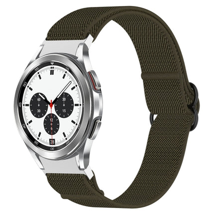Nylon Stretch Black Buckle Watch Band, For Samsung Galaxy Watch 4 40mm, For Samsung Galaxy Watch 4 Classic 42mm, For Samsung Galaxy Watch 4 Classic 46mm, For Samsung Galaxy Watch 3 41mm