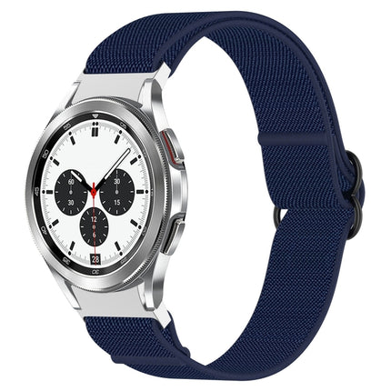 Nylon Stretch Black Buckle Watch Band, For Samsung Galaxy Watch 4 40mm, For Samsung Galaxy Watch 4 Classic 42mm, For Samsung Galaxy Watch 4 Classic 46mm, For Samsung Galaxy Watch 3 41mm