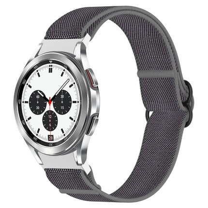 Nylon Stretch Black Buckle Watch Band, For Samsung Galaxy Watch 4 40mm, For Samsung Galaxy Watch 4 Classic 42mm, For Samsung Galaxy Watch 4 Classic 46mm, For Samsung Galaxy Watch 3 41mm
