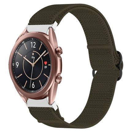 Nylon Stretch Black Buckle Watch Band, For Samsung Galaxy Watch 4 40mm, For Samsung Galaxy Watch 4 Classic 42mm, For Samsung Galaxy Watch 4 Classic 46mm, For Samsung Galaxy Watch 3 41mm