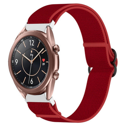 Nylon Stretch Black Buckle Watch Band, For Samsung Galaxy Watch 4 40mm, For Samsung Galaxy Watch 4 Classic 42mm, For Samsung Galaxy Watch 4 Classic 46mm, For Samsung Galaxy Watch 3 41mm