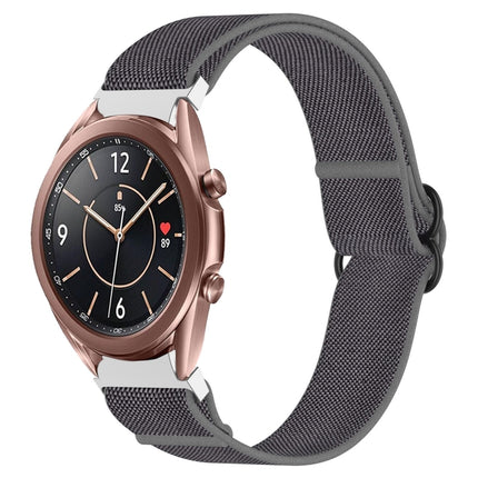 Nylon Stretch Black Buckle Watch Band, For Samsung Galaxy Watch 4 40mm, For Samsung Galaxy Watch 4 Classic 42mm, For Samsung Galaxy Watch 4 Classic 46mm, For Samsung Galaxy Watch 3 41mm