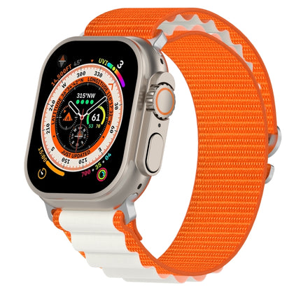 Double Color Nylon Watch Band, For Apple Watch Ultra 49mm, For Apple Watch Series 8&7 45mm/SE 2&6&SE&5&4 44mm