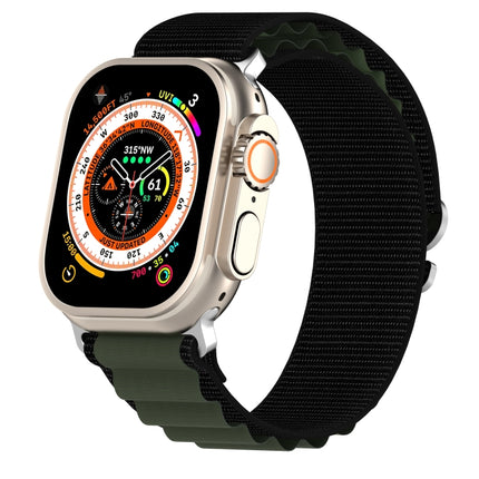 Double Color Nylon Watch Band, For Apple Watch Ultra 49mm, For Apple Watch Series 8&7 45mm/SE 2&6&SE&5&4 44mm