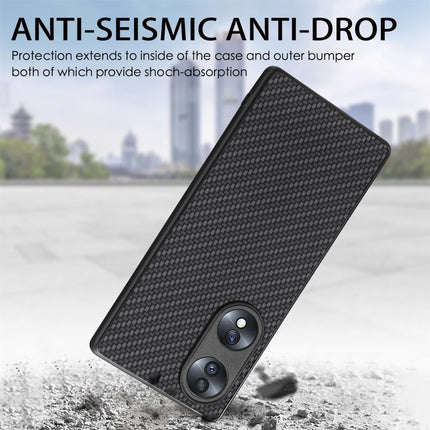 Carbon Fiber Texture Leather Back Cover Phone Case, For Honor 70, For Huawei Nova Y90, For vivo Y35, For Samsung Galaxy A50