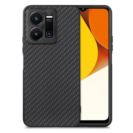 Carbon Fiber Texture Leather Back Cover Phone Case, For Honor 70, For Huawei Nova Y90, For vivo Y35, For Samsung Galaxy A50