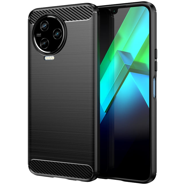 Brushed Texture Carbon Fiber TPU Phone Case, For Infinix Note 12 2023, For Infinix Note 12 Pro