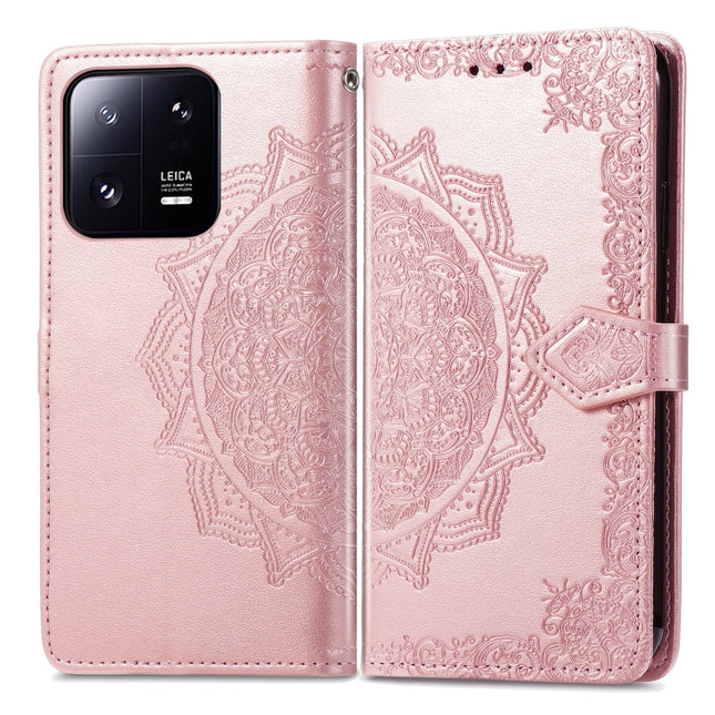 Mandala Flower Embossed Leather Phone Case, For Xiaomi 13 Pro, For Xiaomi Redmi Note 12 Discovery, For Xiaomi Redmi Note 12 Explorer