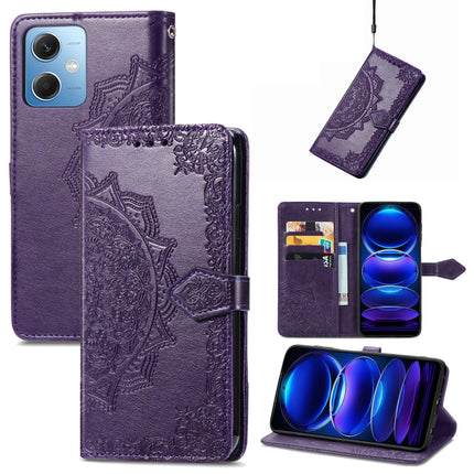Mandala Flower Embossed Leather Phone Case, For Xiaomi 13 Pro, For Xiaomi Redmi Note 12 Discovery, For Xiaomi Redmi Note 12 Explorer