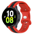For Samsung Galaxy Watch5 44mm / Red+Black