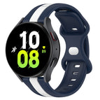 For Samsung Galaxy Watch5 44mm / White+Blue