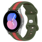For Samsung Galaxy Watch5 40mm / Red+Army Green