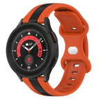 For Samsung Galaxy Watch5 Pro 45mm / Orange+Black