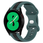 For Samsung Galaxy Watch4 44mm / Green+Black