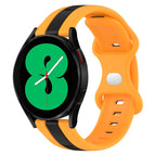 For Samsung Galaxy Watch4 44mm / Black+Yellow