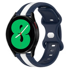 For Samsung Galaxy Watch4 44mm / White+Blue