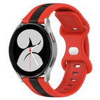 For Samsung Galaxy Watch4 40mm / Red+Black