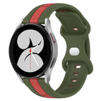 For Samsung Galaxy Watch4 40mm / Red+Army Green