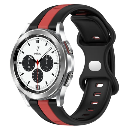 20mm Butterfly Buckle Two-Color Silicone Watch Band, For Samsung Galaxy Watch4 40mm, For Samsung  Galaxy Watch 4 Classic 42mm
