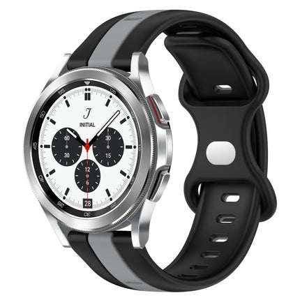20mm Butterfly Buckle Two-Color Silicone Watch Band, For Samsung Galaxy Watch4 40mm, For Samsung  Galaxy Watch 4 Classic 42mm