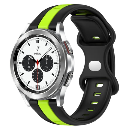 20mm Butterfly Buckle Two-Color Silicone Watch Band, For Samsung Galaxy Watch4 40mm, For Samsung  Galaxy Watch 4 Classic 42mm