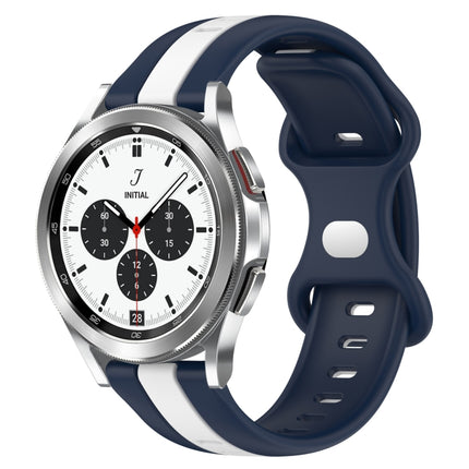 20mm Butterfly Buckle Two-Color Silicone Watch Band, For Samsung Galaxy Watch4 40mm, For Samsung  Galaxy Watch 4 Classic 42mm