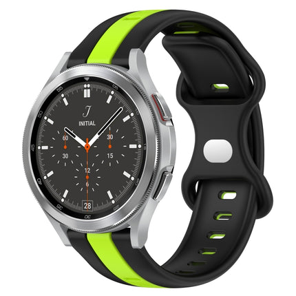 20mm Butterfly Buckle Two-Color Silicone Watch Band, For Samsung  Galaxy Watch 4 Classic 46mm, For Samsung Galaxy Watch Active 2 40mm