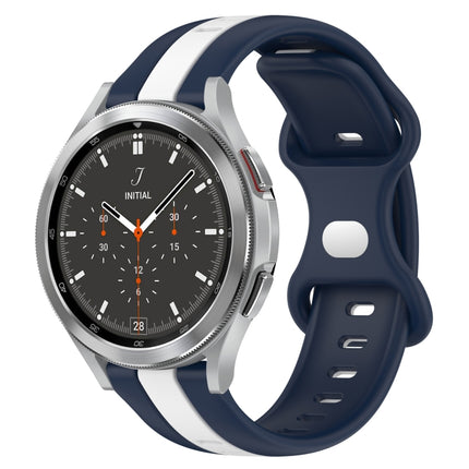 20mm Butterfly Buckle Two-Color Silicone Watch Band, For Samsung  Galaxy Watch 4 Classic 46mm, For Samsung Galaxy Watch Active 2 40mm