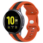 For Samsung Galaxy Watch Active 2 40mm / Orange+Black