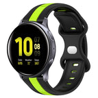 For Samsung Galaxy Watch Active 2 40mm / Black+Green