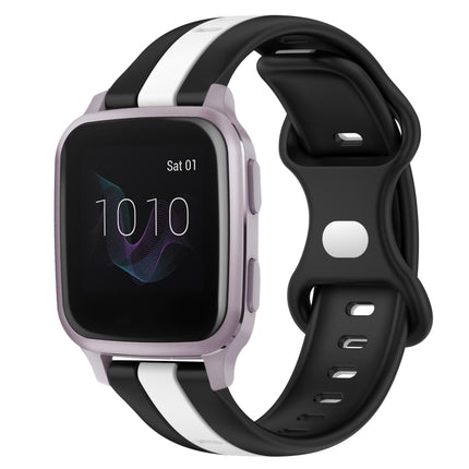 20mm Butterfly Buckle Two-Color Silicone Watch Band, For Garmin Venu SQ, For Garminmove Luxe