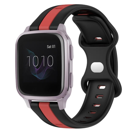 20mm Butterfly Buckle Two-Color Silicone Watch Band, For Garmin Venu SQ, For Garminmove Luxe