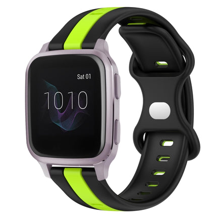 20mm Butterfly Buckle Two-Color Silicone Watch Band, For Garmin Venu SQ, For Garminmove Luxe