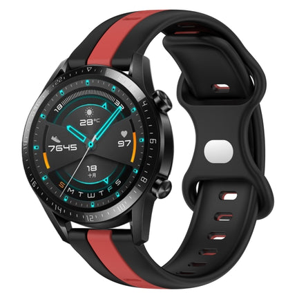 20mm Butterfly Buckle Two-Color Silicone Watch Band, For Huawei Watch GT2 42mm, For Huawei Watch 2