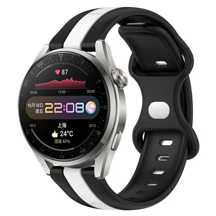 20mm Butterfly Buckle Two-Color Silicone Watch Band, For Huawei Watch GT3 46mm, For Huawei Watch 3 Pro New
